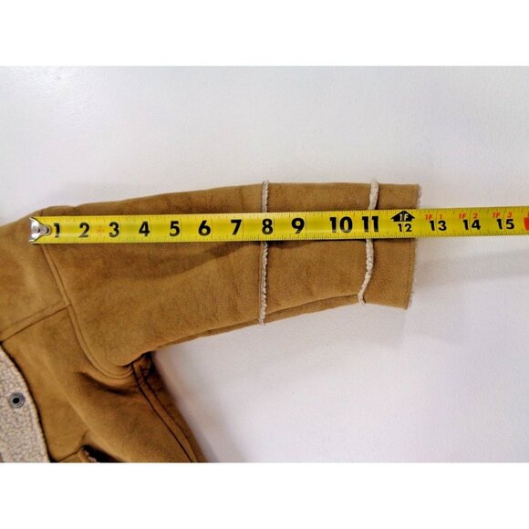 Big Chill Outerwear Tan Faux Leather Shearling Jacket Baby Toddler Size 3T - Picture 9 of 10